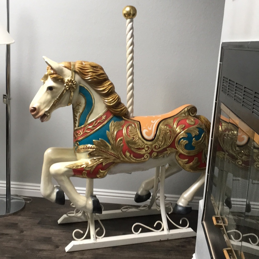 Carousel horse height 5’4” length 5’6” local